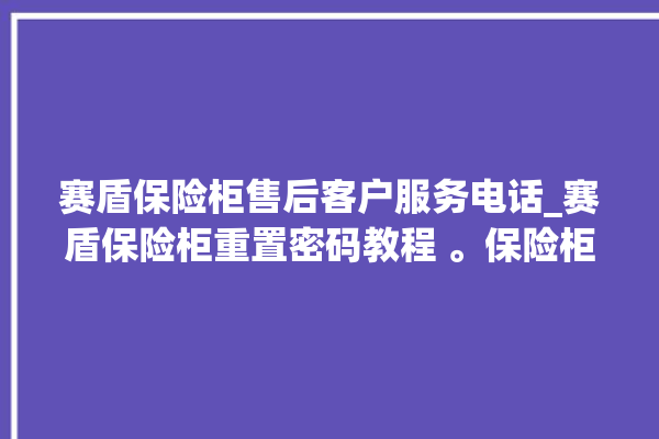 赛盾保险柜售后客户服务电话_赛盾保险柜重置密码教程 。保险柜