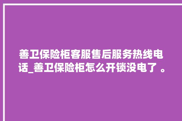 善卫保险柜客服售后服务热线电话_善卫保险柜怎么开锁没电了 。保险柜