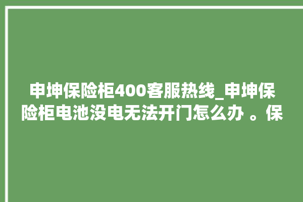 申坤保险柜400客服热线_申坤保险柜电池没电无法开门怎么办 。保险柜