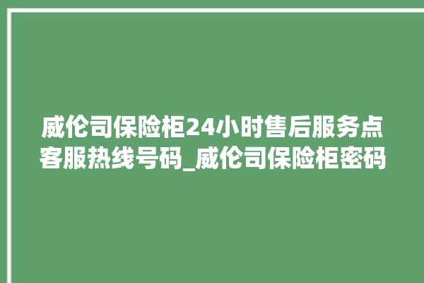 威伦司保险柜24小时售后服务点客服热线号码_威伦司保险柜密码正确但打不开 。保险柜