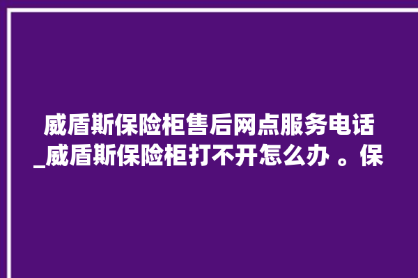 威盾斯保险柜售后网点服务电话_威盾斯保险柜打不开怎么办 。保险柜