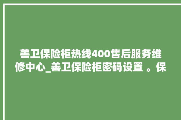 善卫保险柜热线400售后服务维修中心_善卫保险柜密码设置 。保险柜