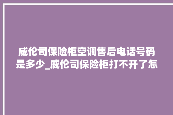 威伦司保险柜空调售后电话号码是多少_威伦司保险柜打不开了怎么办 。保险柜