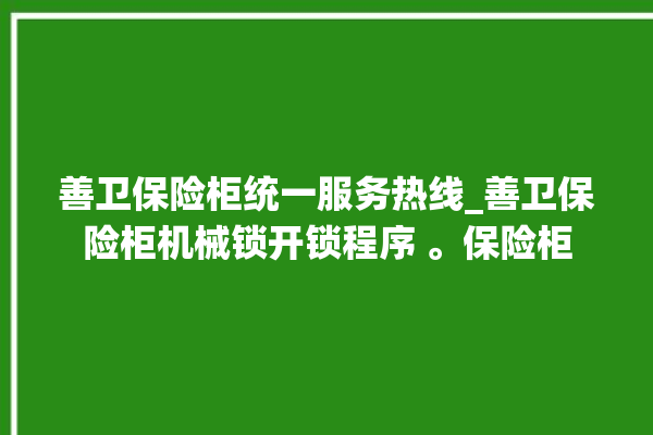 善卫保险柜统一服务热线_善卫保险柜机械锁开锁程序 。保险柜