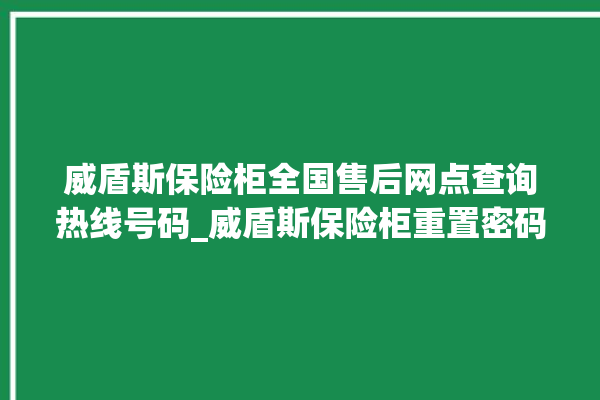 威盾斯保险柜全国售后网点查询热线号码_威盾斯保险柜重置密码教程 。保险柜