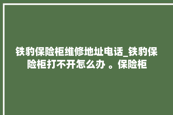 铁豹保险柜维修地址电话_铁豹保险柜打不开怎么办 。保险柜