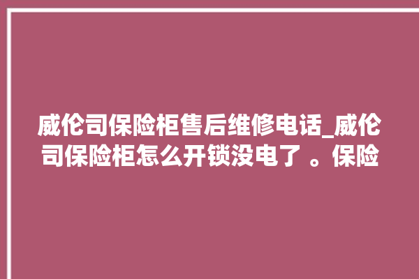 威伦司保险柜售后维修电话_威伦司保险柜怎么开锁没电了 。保险柜