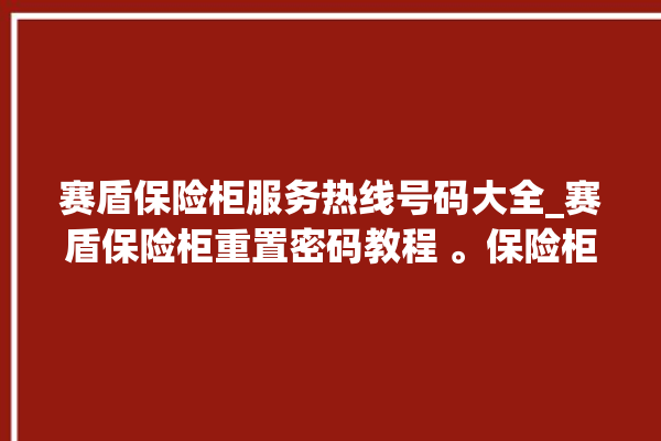 赛盾保险柜服务热线号码大全_赛盾保险柜重置密码教程 。保险柜