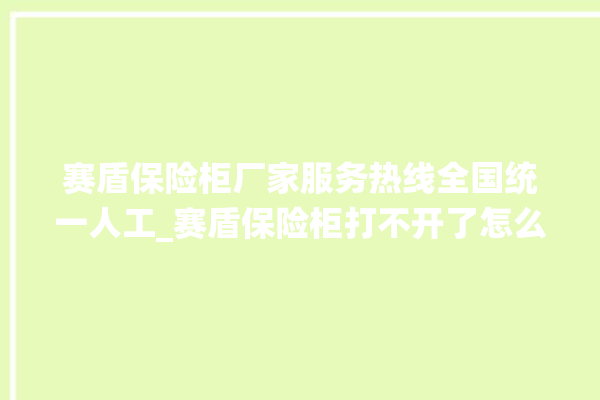 赛盾保险柜厂家服务热线全国统一人工_赛盾保险柜打不开了怎么办 。保险柜