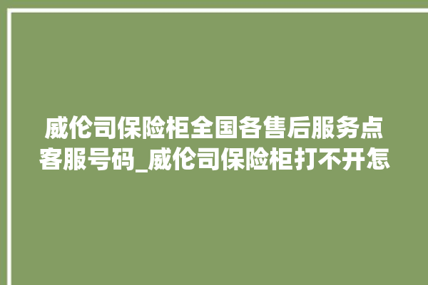 威伦司保险柜全国各售后服务点客服号码_威伦司保险柜打不开怎么办 。保险柜