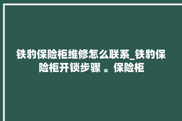 铁豹保险柜维修怎么联系_铁豹保险柜开锁步骤 。保险柜