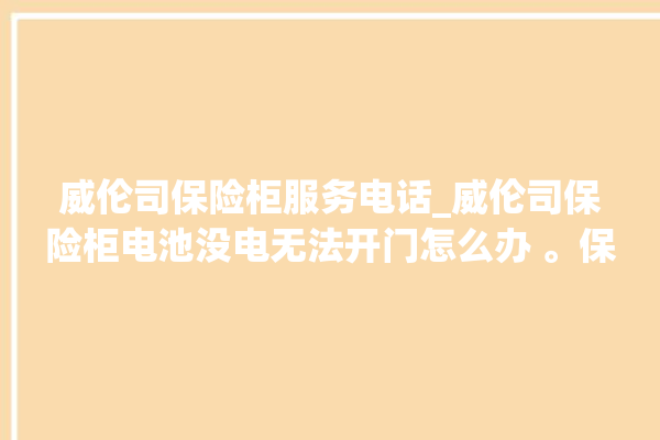 威伦司保险柜服务电话_威伦司保险柜电池没电无法开门怎么办 。保险柜