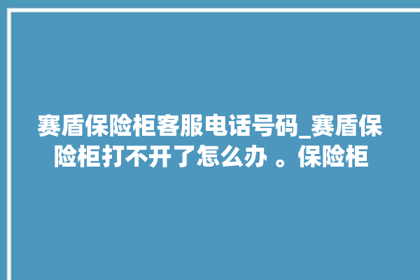 赛盾保险柜客服电话号码_赛盾保险柜打不开了怎么办 。保险柜