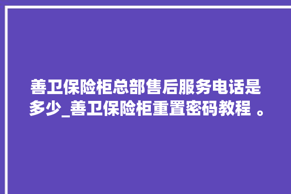 善卫保险柜总部售后服务电话是多少_善卫保险柜重置密码教程 。保险柜