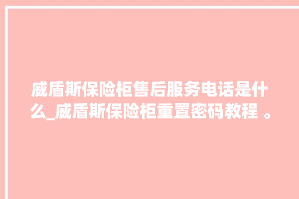 威盾斯保险柜售后服务电话是什么_威盾斯保险柜重置密码教程 。保险柜