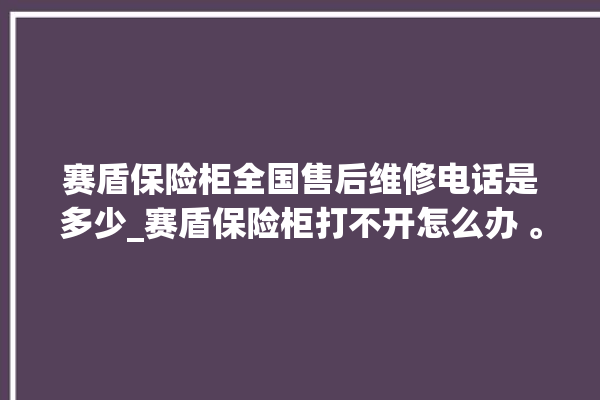 赛盾保险柜全国售后维修电话是多少_赛盾保险柜打不开怎么办 。保险柜