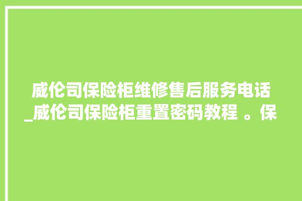 威伦司保险柜维修售后服务电话_威伦司保险柜重置密码教程 。保险柜