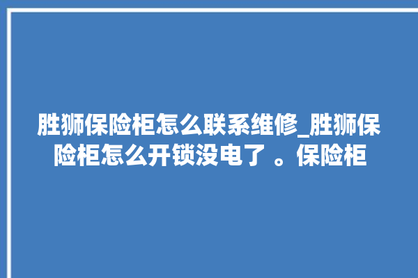 胜狮保险柜怎么联系维修_胜狮保险柜怎么开锁没电了 。保险柜