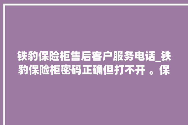 铁豹保险柜售后客户服务电话_铁豹保险柜密码正确但打不开 。保险柜