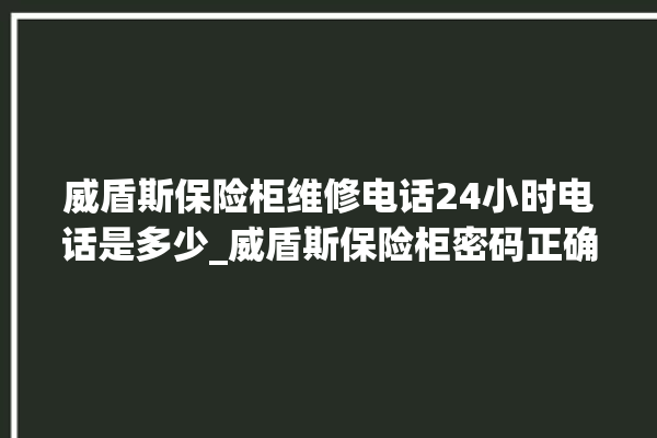 威盾斯保险柜维修电话24小时电话是多少_威盾斯保险柜密码正确但打不开 。保险柜