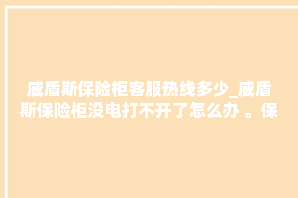 威盾斯保险柜客服热线多少_威盾斯保险柜没电打不开了怎么办 。保险柜