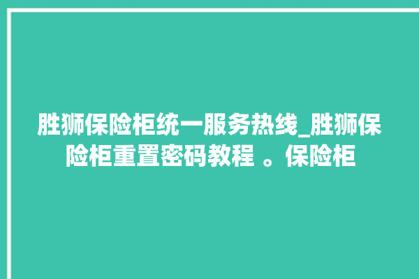 胜狮保险柜统一服务热线_胜狮保险柜重置密码教程 。保险柜