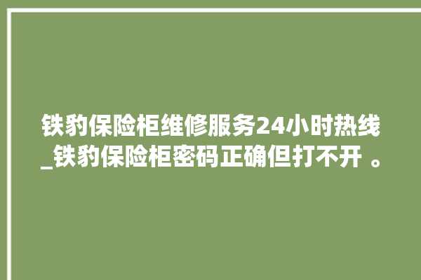 铁豹保险柜维修服务24小时热线_铁豹保险柜密码正确但打不开 。保险柜