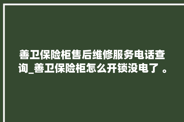 善卫保险柜售后维修服务电话查询_善卫保险柜怎么开锁没电了 。保险柜