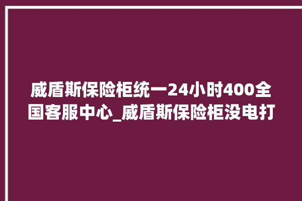 威盾斯保险柜统一24小时400全国客服中心_威盾斯保险柜没电打不开了怎么办 。保险柜