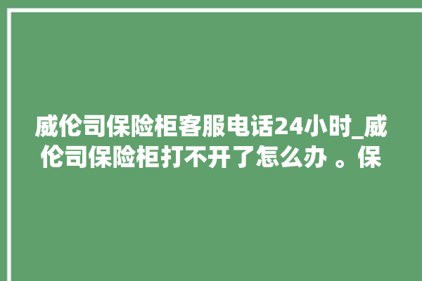 威伦司保险柜客服电话24小时_威伦司保险柜打不开了怎么办 。保险柜