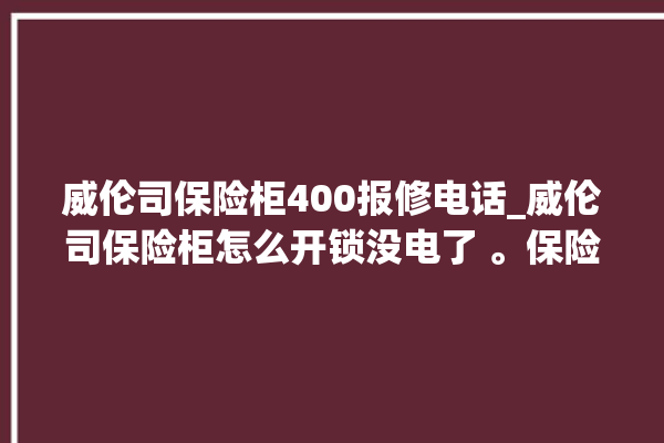 威伦司保险柜400报修电话_威伦司保险柜怎么开锁没电了 。保险柜