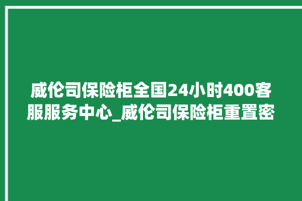 威伦司保险柜全国24小时400客服服务中心_威伦司保险柜重置密码教程 。保险柜