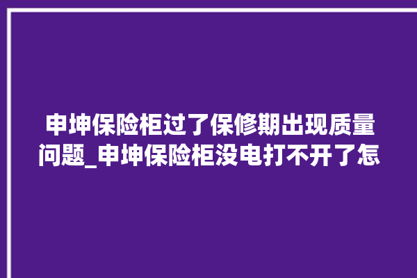 申坤保险柜过了保修期出现质量问题_申坤保险柜没电打不开了怎么办 。保险柜