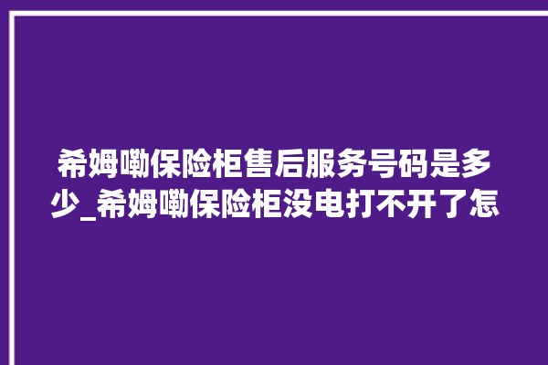 希姆嘞保险柜售后服务号码是多少_希姆嘞保险柜没电打不开了怎么办 。保险柜