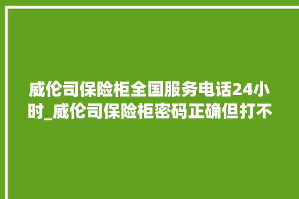 威伦司保险柜全国服务电话24小时_威伦司保险柜密码正确但打不开 。保险柜