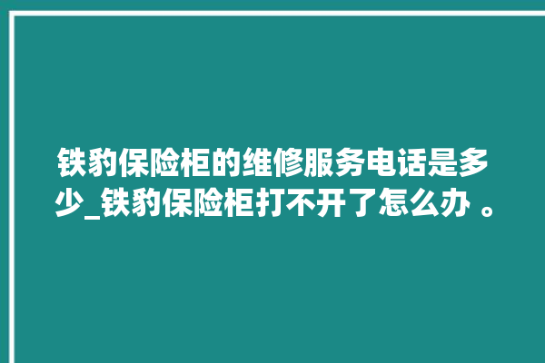 铁豹保险柜的维修服务电话是多少_铁豹保险柜打不开了怎么办 。保险柜