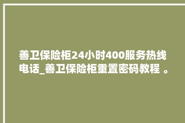 善卫保险柜24小时400服务热线电话_善卫保险柜重置密码教程 。保险柜