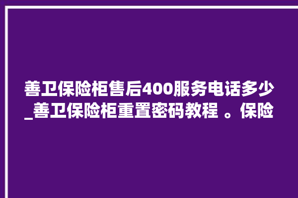 善卫保险柜售后400服务电话多少_善卫保险柜重置密码教程 。保险柜