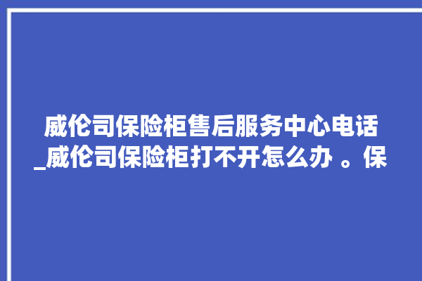 威伦司保险柜售后服务中心电话_威伦司保险柜打不开怎么办 。保险柜