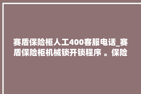 赛盾保险柜人工400客服电话_赛盾保险柜机械锁开锁程序 。保险柜