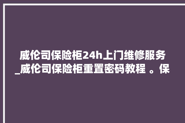 威伦司保险柜24h上门维修服务_威伦司保险柜重置密码教程 。保险柜