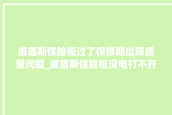 威盾斯保险柜过了保修期出现质量问题_威盾斯保险柜没电打不开了怎么办 。保险柜