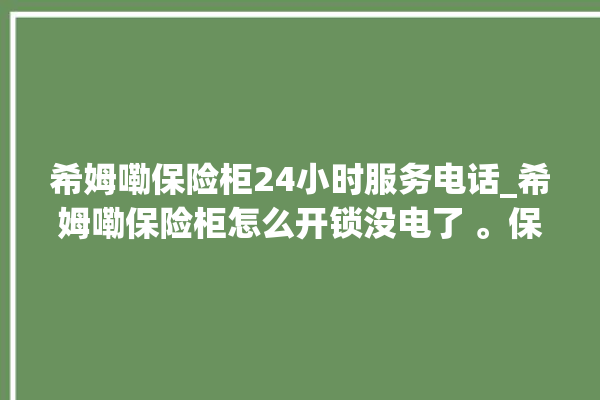 希姆嘞保险柜24小时服务电话_希姆嘞保险柜怎么开锁没电了 。保险柜