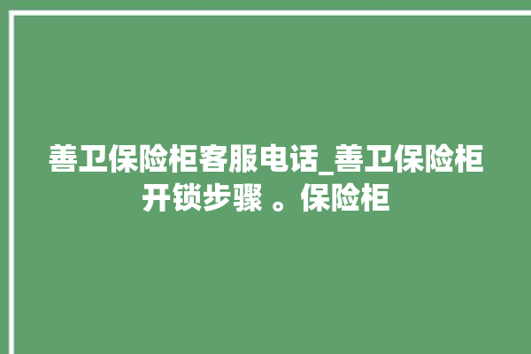 善卫保险柜客服电话_善卫保险柜开锁步骤 。保险柜