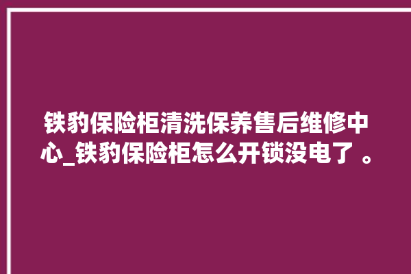 铁豹保险柜清洗保养售后维修中心_铁豹保险柜怎么开锁没电了 。保险柜