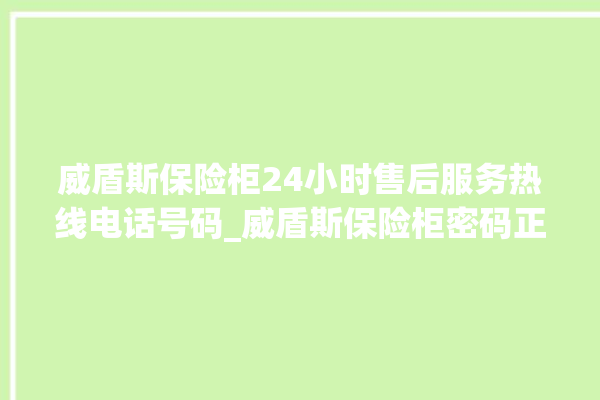 威盾斯保险柜24小时售后服务热线电话号码_威盾斯保险柜密码正确但打不开 。保险柜