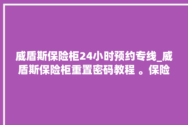 威盾斯保险柜24小时预约专线_威盾斯保险柜重置密码教程 。保险柜