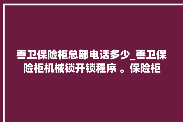 善卫保险柜总部电话多少_善卫保险柜机械锁开锁程序 。保险柜