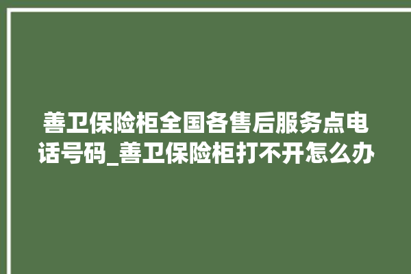 善卫保险柜全国各售后服务点电话号码_善卫保险柜打不开怎么办 。保险柜