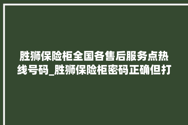 胜狮保险柜全国各售后服务点热线号码_胜狮保险柜密码正确但打不开 。保险柜